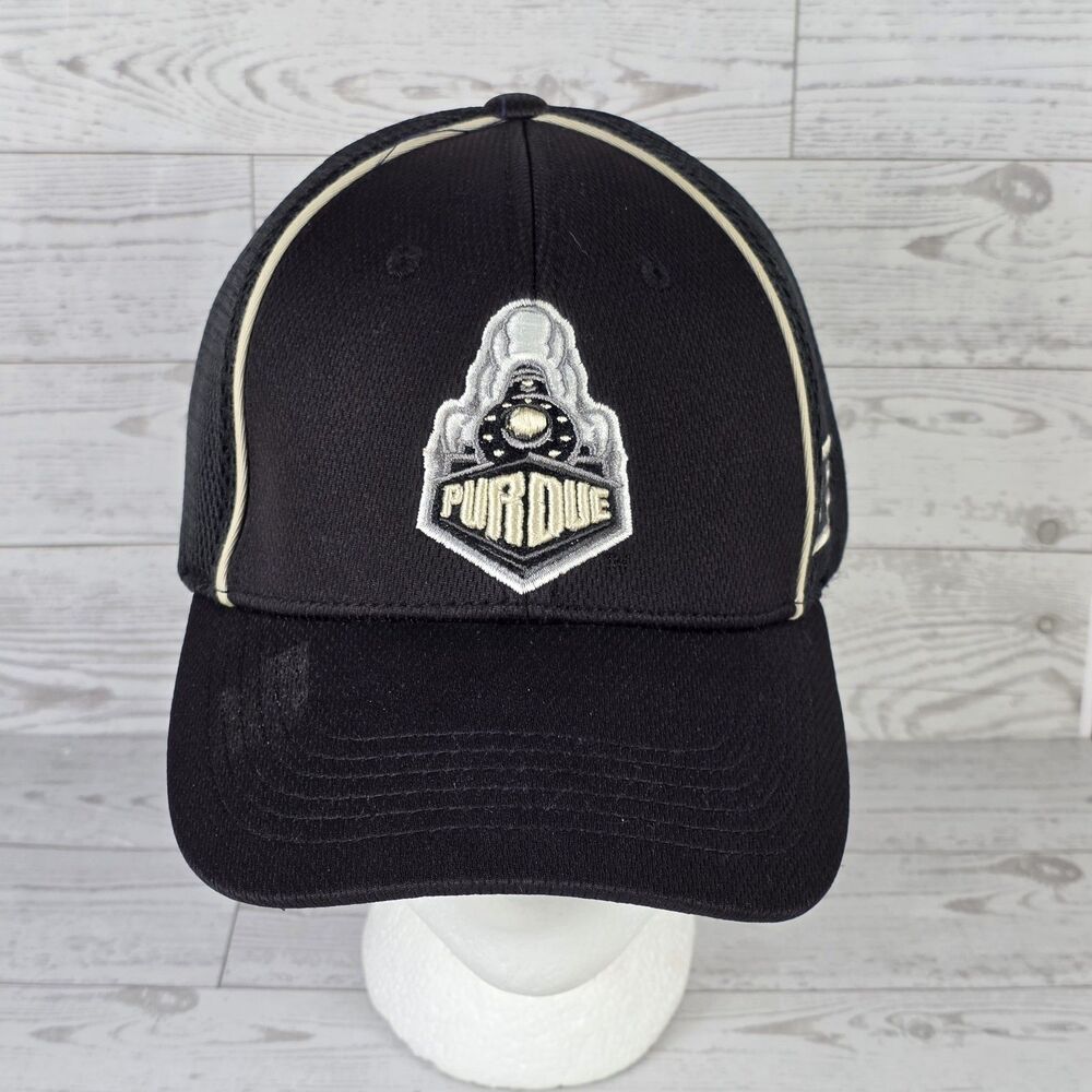 Captivating Headwear Purdue Boilermakers Adult Black‎ Stretch Cap